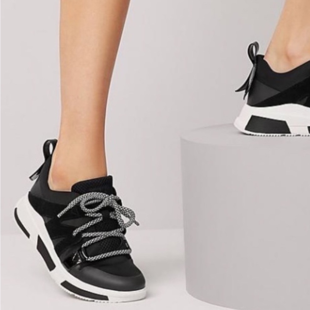 Stylish Black and White Women's Sneakers